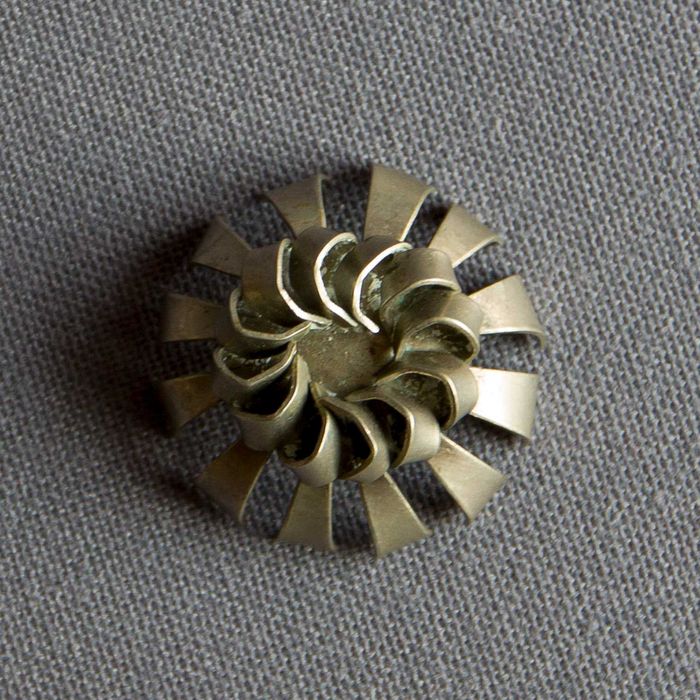 Designerska broszka pająk lata 60/70 Metaloplastyka