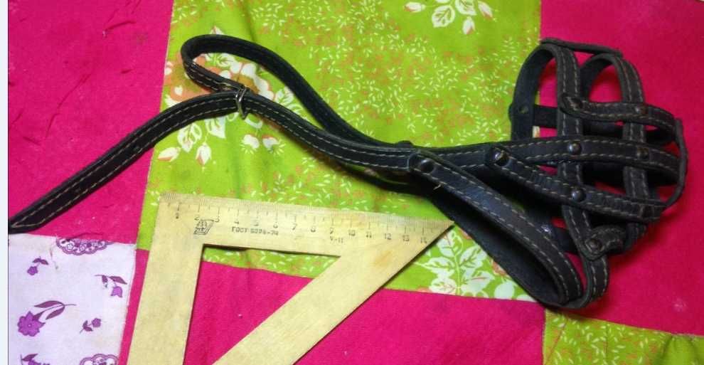 намордник кожаный для крупной породы собак