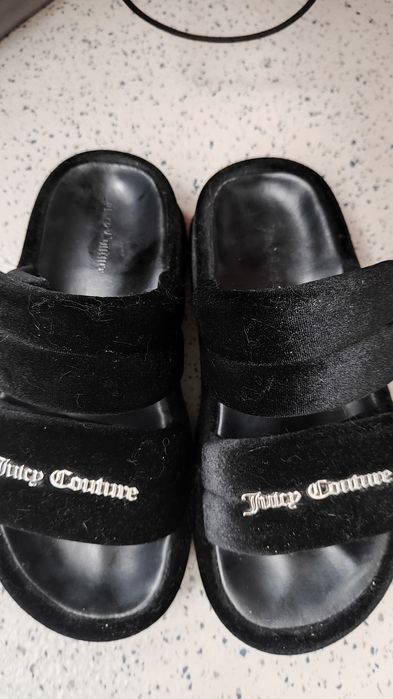 Шльопанці на платформі,велюр.