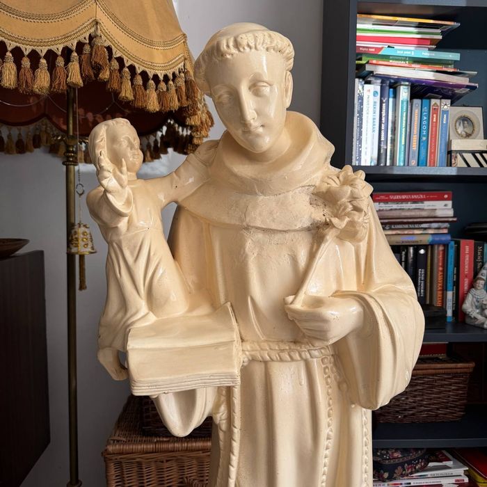Monumentalna figura Św. Antoni Barsanti Lucca 120 cm Włochy Vintage