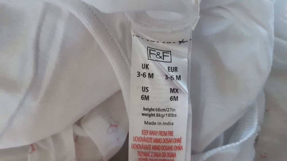 Sukienka lato przewiewna 68 F&F dziewczynka