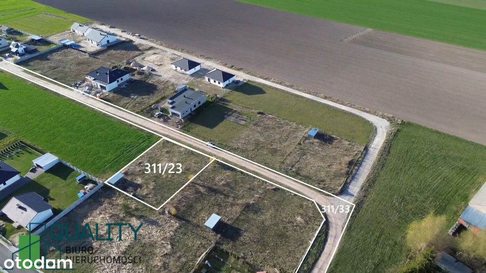 Ustawna działka z W-Z 822 m2 w Karolewie