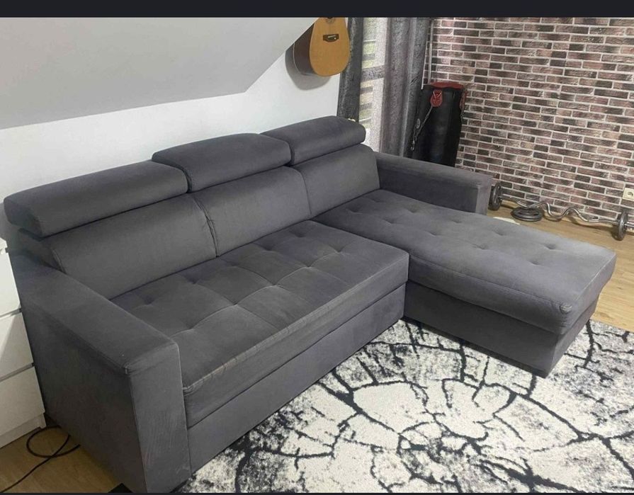 Narożnik z funkcją spania łóżko sofa kanapa