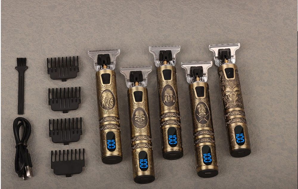 Máquina de cabelo estilo vintage t9 com LCD SELADO