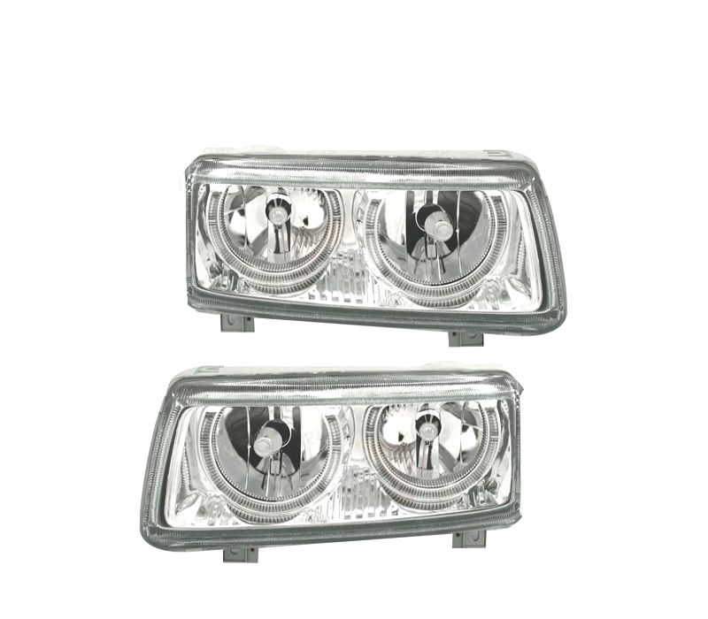 FARÓIS ANGEL EYES VOLKSWAGEN VW PASSAT 93-96 FUNDO CROMADO