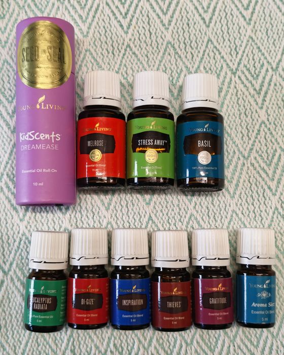 Young Living Lote | 10 óleos essenciais + DreamEase | Novo | Valor +320€