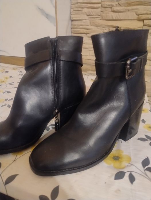 Botki damskie skórzane