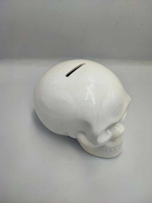 Porcelanowa skarbonka,czaszka vintage