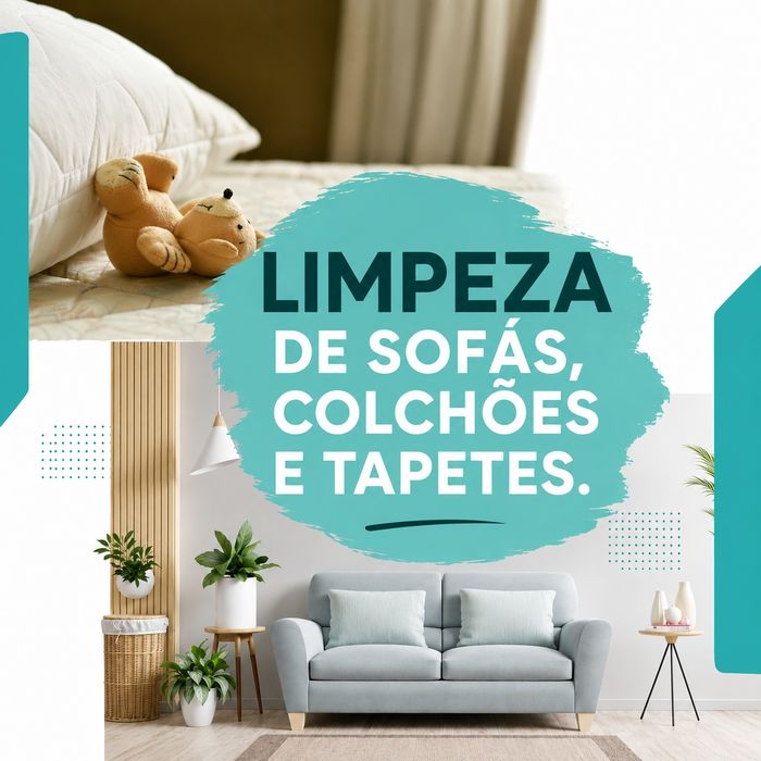 Higienização profissional de sofás, colchões e tapetes.