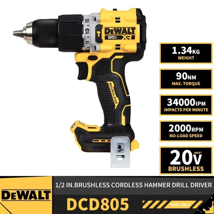 DeWalt DCD805 XR berbequim broca de impacto novo