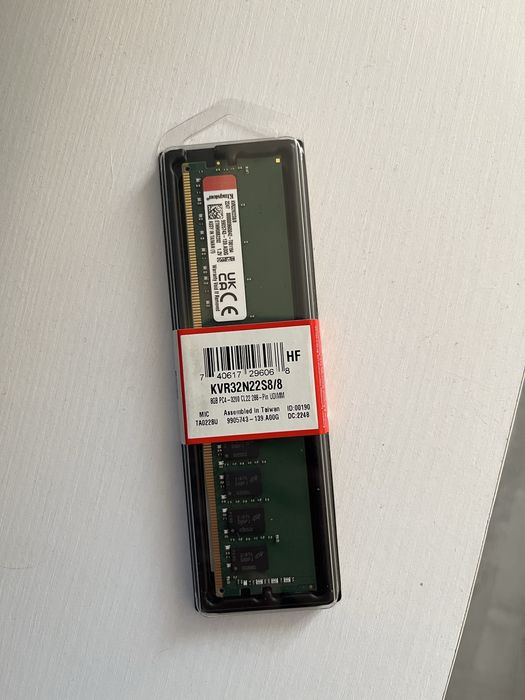 Оперативна памʼять Kingston DDR4-3200 8192MB PC4-25600 (KVR32N22S8/8)