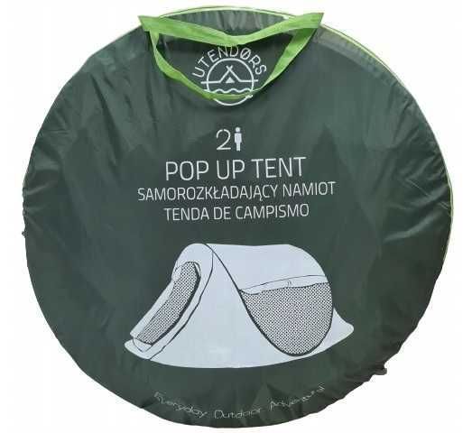 Namiot samorozkładający Utendors 2 osobowy wodoodporny samonośny zielo