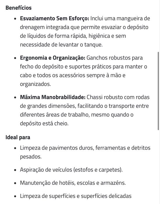 Aspirador de Po e Líquidos IPC GP 2/62 W&D (Wet & Dry)