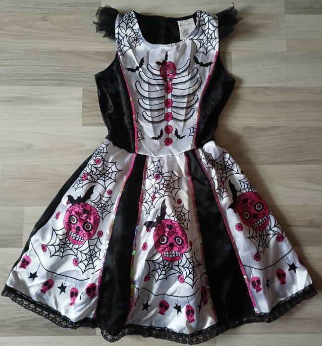 Bristol Novelty Halloween La Catrina Dia de Muertos sukienka kostium strój przebranie 134-140cm