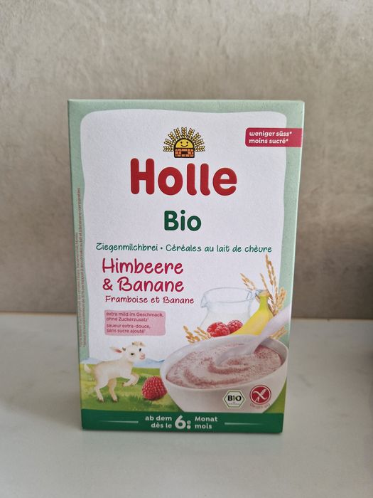 Kaszka kozia Holle Bio Malina Banan po 6 miesiącu 250g NOWA