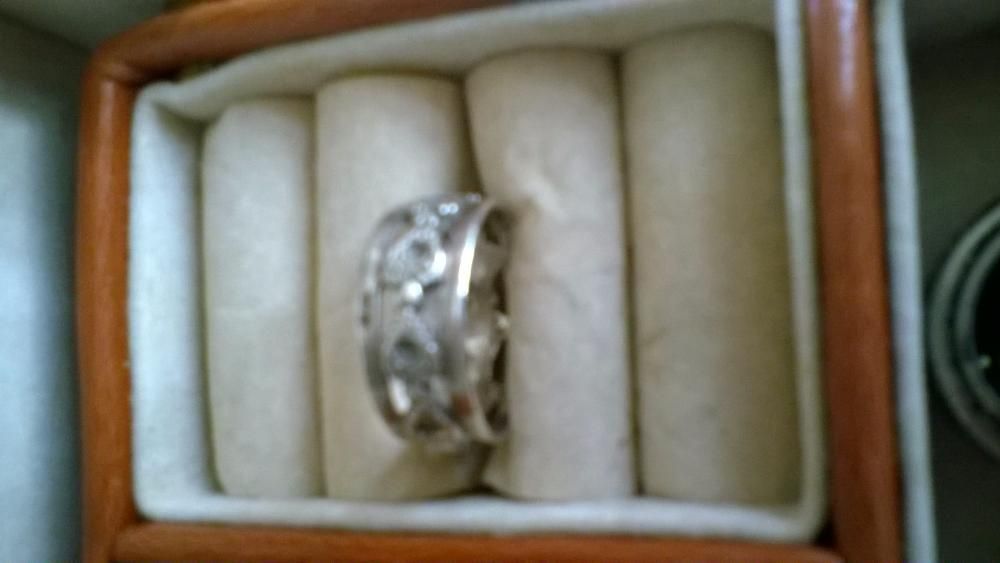 aliança de prata antiga