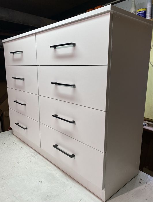 NOWA piękna komoda biała 8 SZUFLAD