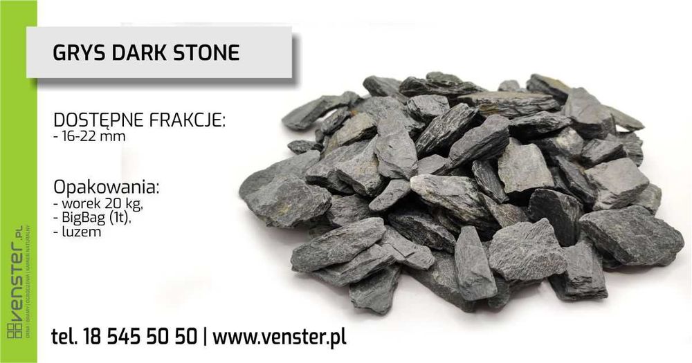 Kamień ogrodowy łupek Dark Stone