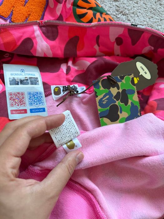 Зип худи Bape Shark Pink