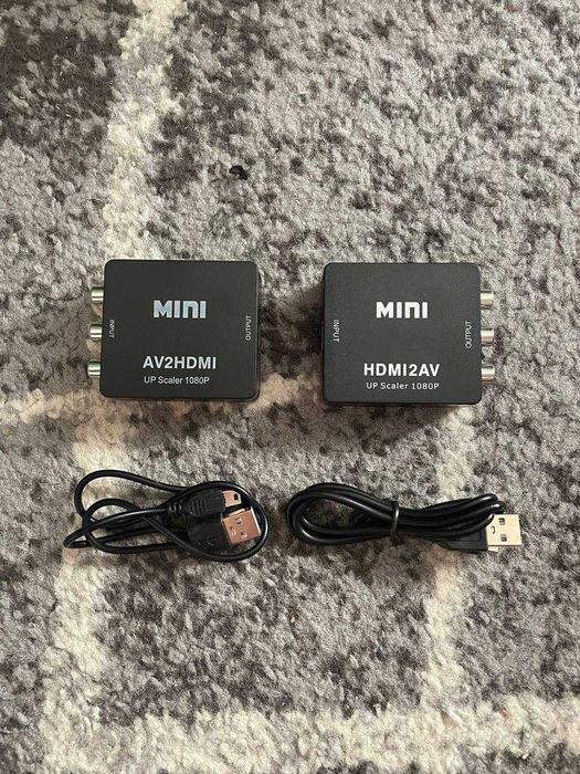 Конвертер переходник MINI AV в HDMI | HDMI в AV (RCA)