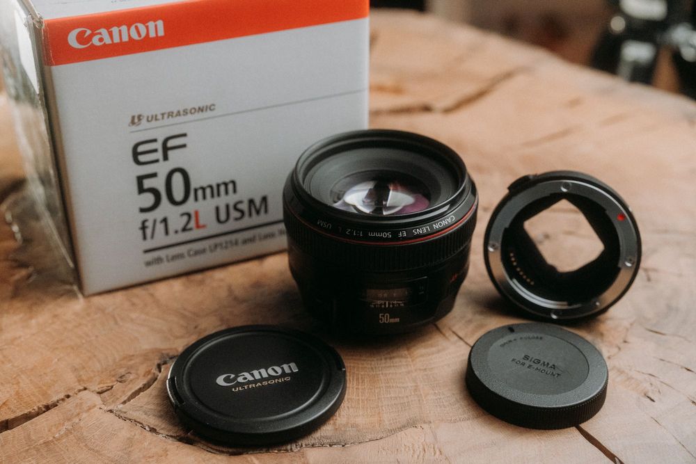 Canon EF 50 1.2L USM C/Adaptador Autofoco para Sony