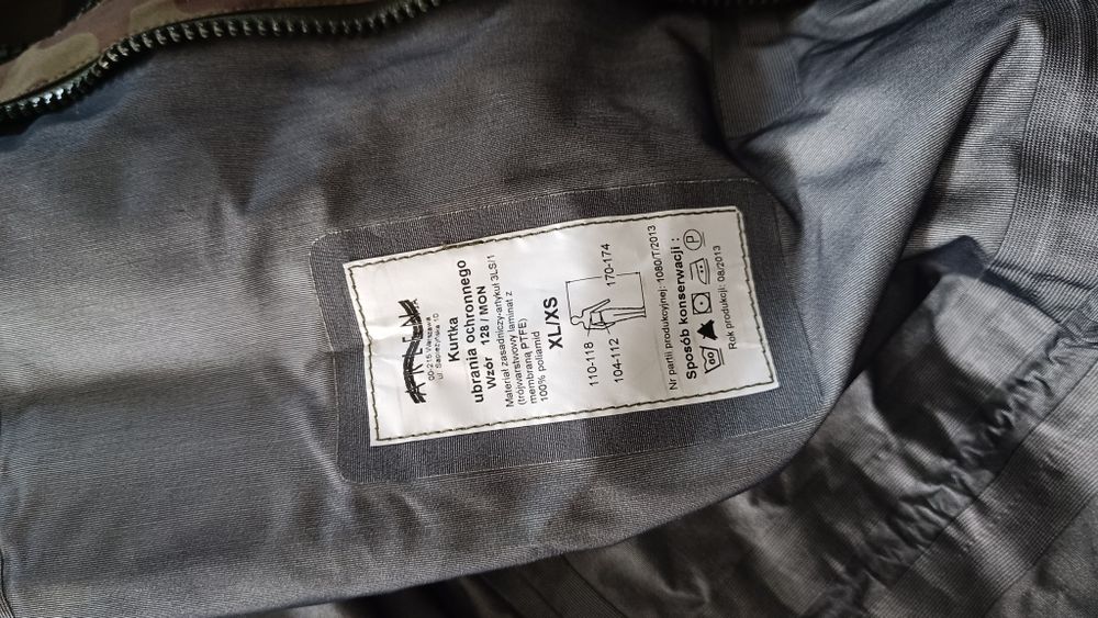 Gorateks wojskowy kurtka + spodnie