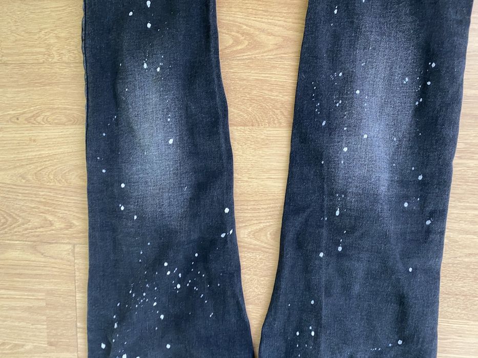 Dzinsy czarne nakrapiane 36