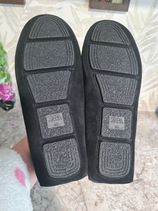 Замшеві мокасини  Zara