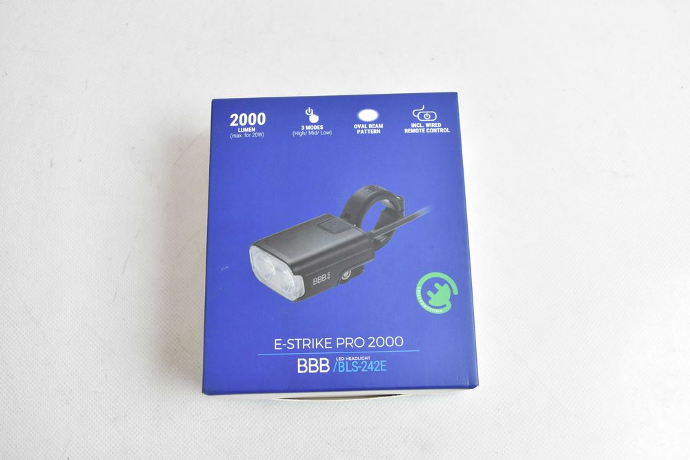 NOWA lampka rowerowa BBB e-strike pro 2000 bls-242e ! 2000lm ! e-bike