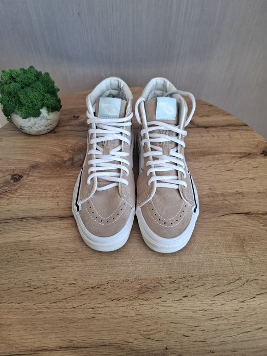 Высокие кеды Vans 36-37 р, женские осенние хайтопы, бежевые ботинки