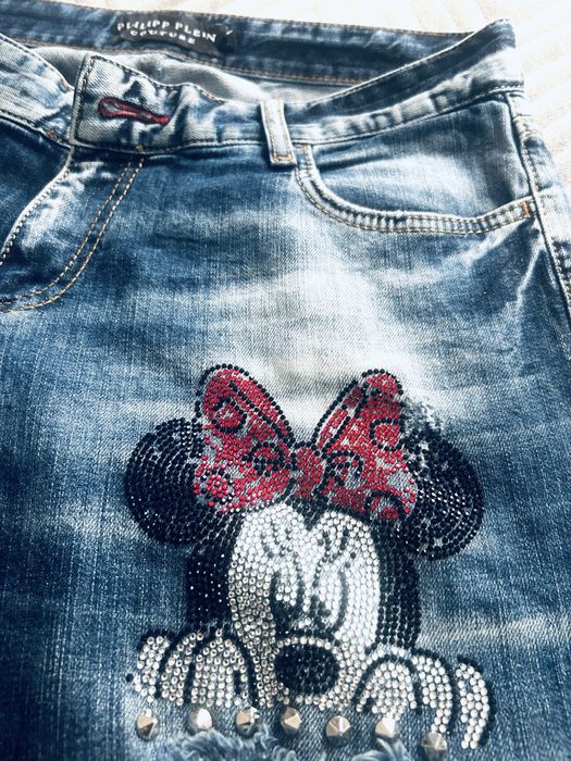 Spodnie Philipp Plein myszka miki cekiny mouse