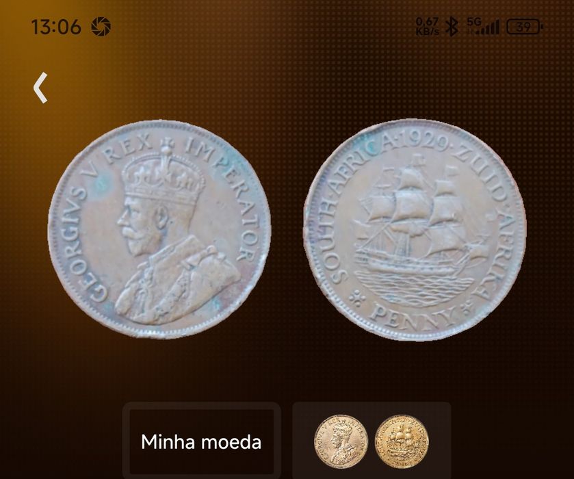 Moeda antiga África do sul