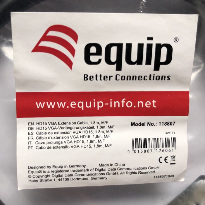 Cabos extensão VGA e RGB