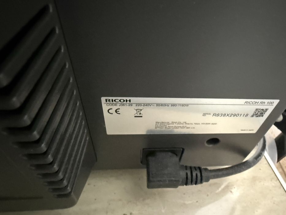 Drukarka do odzieży Ricoh Ri 100 + utrwalacz Ricoh Rh 100- caly zestaw