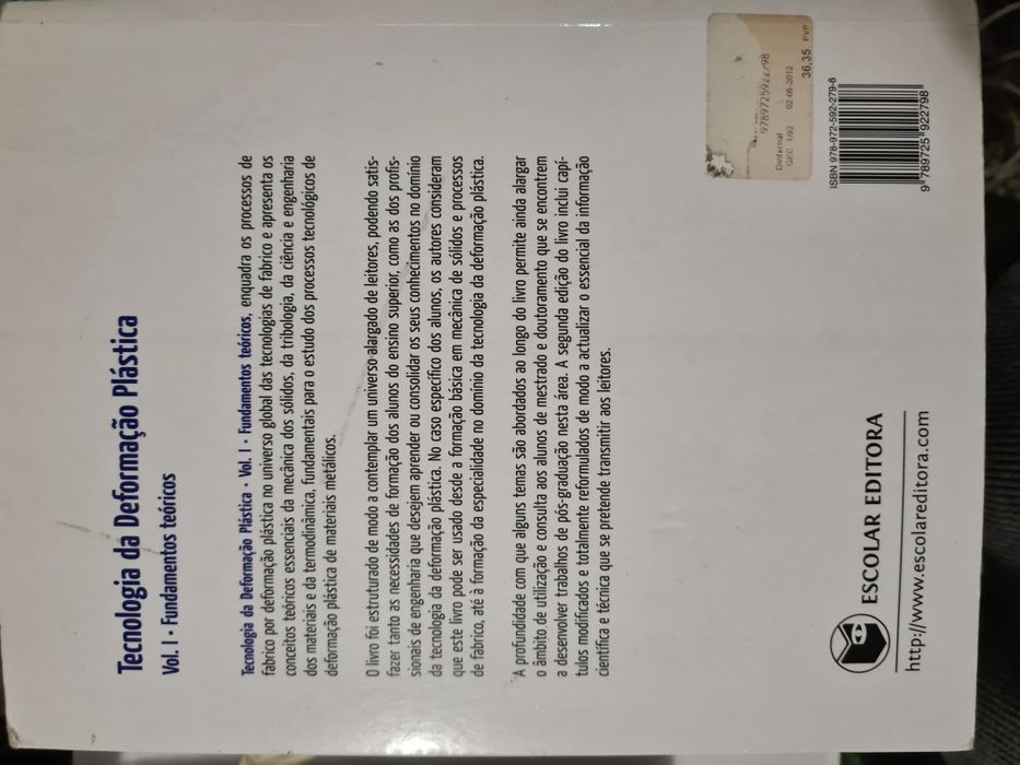 Tecnologia Mecânica Vol. 1 Fundamentos Teóricos