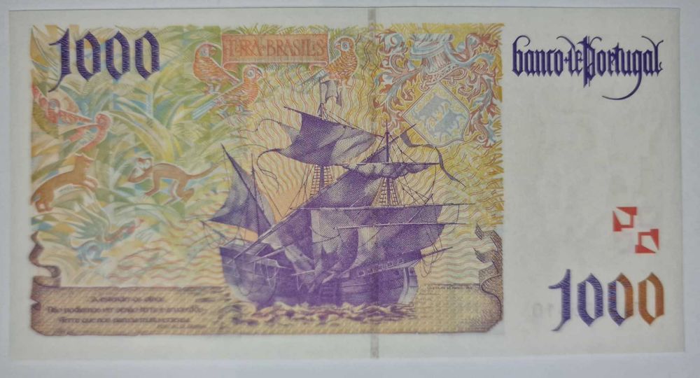 Lote 5 notas de Escudos – 1964 a 1996 – Banco de Portugal