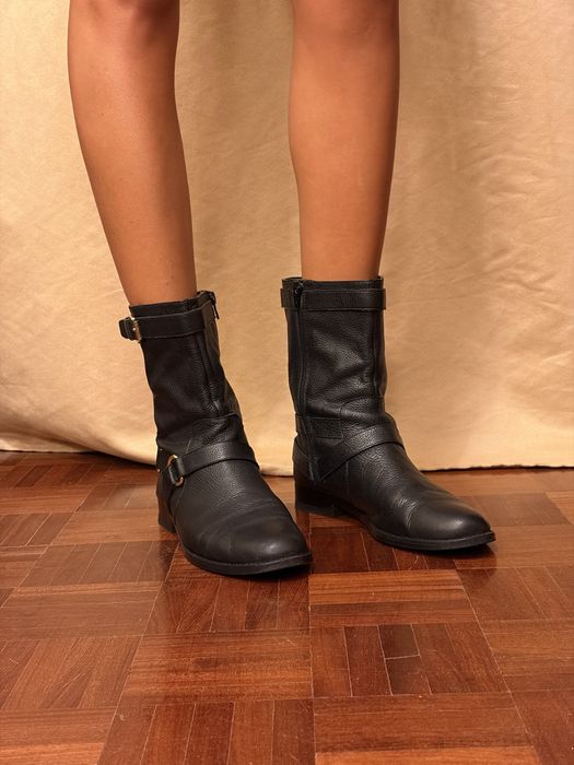 Botas de Pele Ralph Lauren