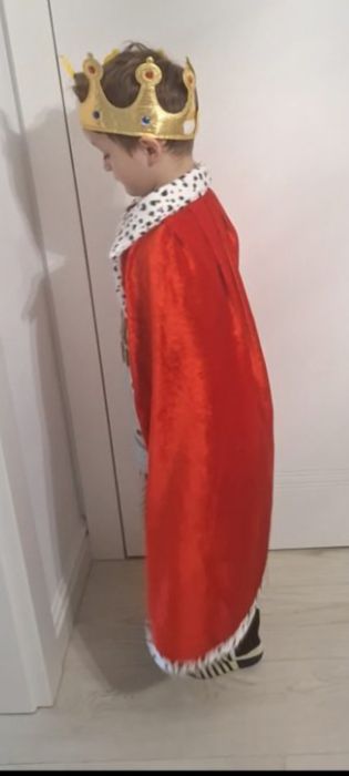 Strój króla nowy peleryna +korona