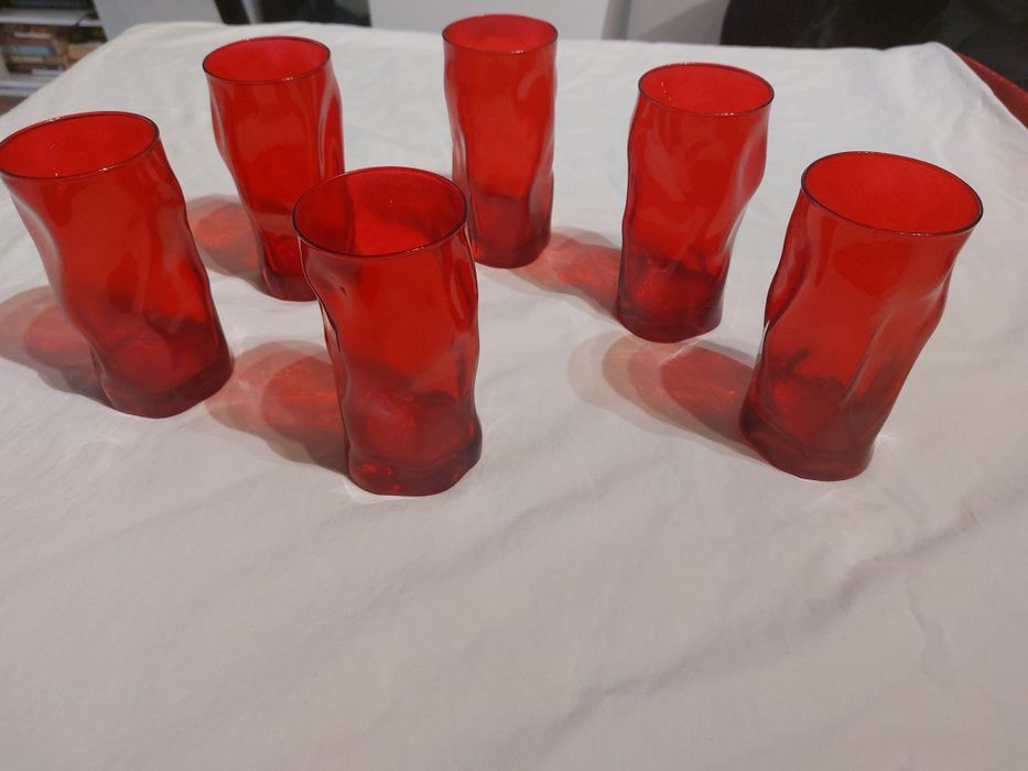 6 Red Water Glasses424494418741186562