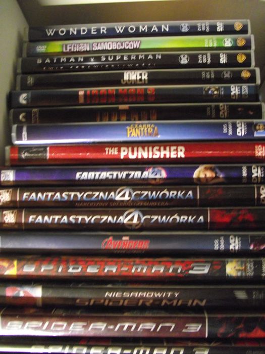 Marvel, Dc Comics, spiderman, wonder women, kolekcja dvd film