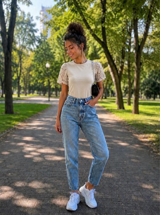 Топ Zara джинси H&M розмір XS- S футболка H&M