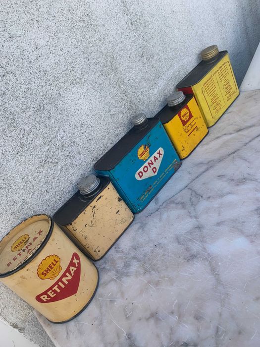 latas shell vintage automobilia