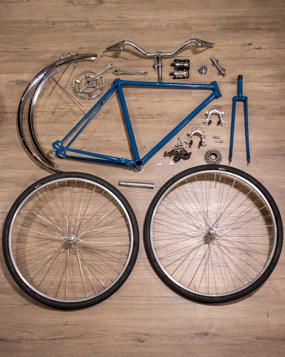 Bicicleta Clássica Pasteleira Reba Índigo Customizada