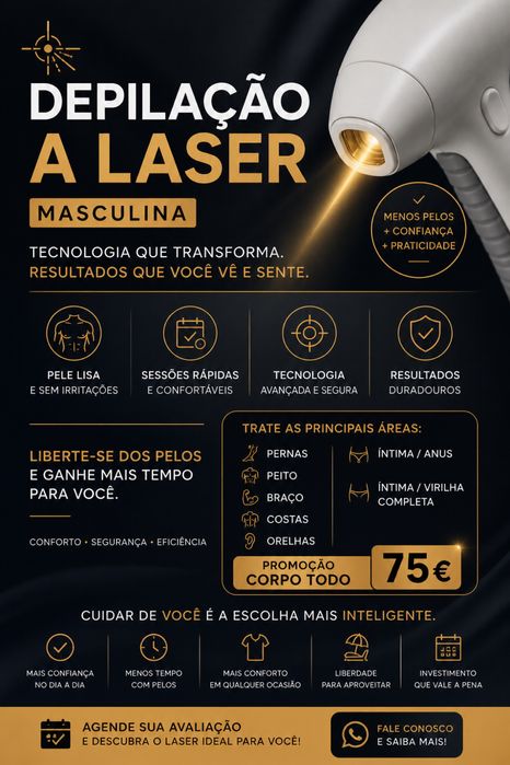 Depilaçao masculina : Maquina de aparar , cera e laser .