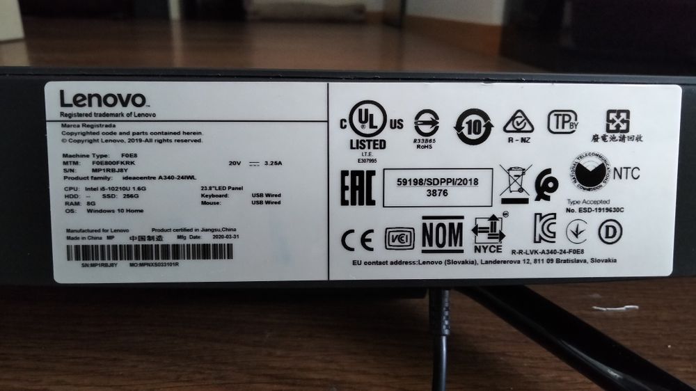 Lenovo ideacentre A 340-24iwl