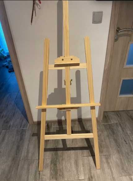 Drewniana Sztaluga Malarska Regulowana Składana Trójnożna Stabilna