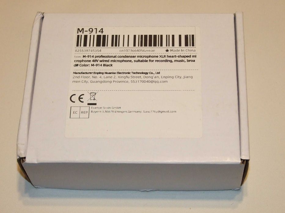 Nowy mikrofon pojemnościowy +48V do wokalu, instrumentu