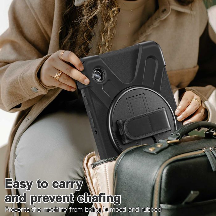 Etui do Samsung Galaxy Tab A9 X110 / X115 Pancerne obrotowe 360 Czarne