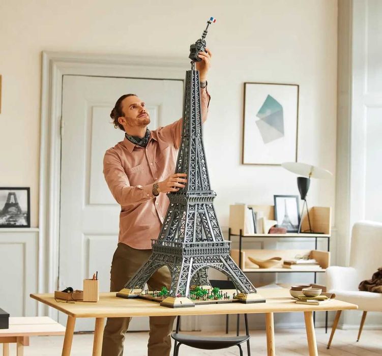 Конструктор як LEGO Ейфелева вежа (10307) + підсвітка, 10001 деталь