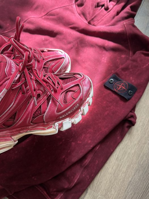 Balenciaga track faded stone island off dye
